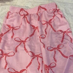 Shop These Three Pink Bow Patterned pajama set